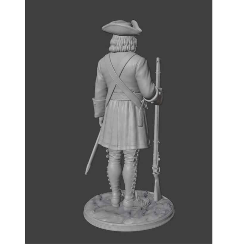 Swedish Infantry Soldier of Charles XII – Historical STL Miniature for 3D Printing