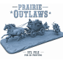 Wild West Stagecoach Robbery STL File for 3D Printing