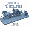 Wild West Stagecoach Robbery STL File for 3D Printing