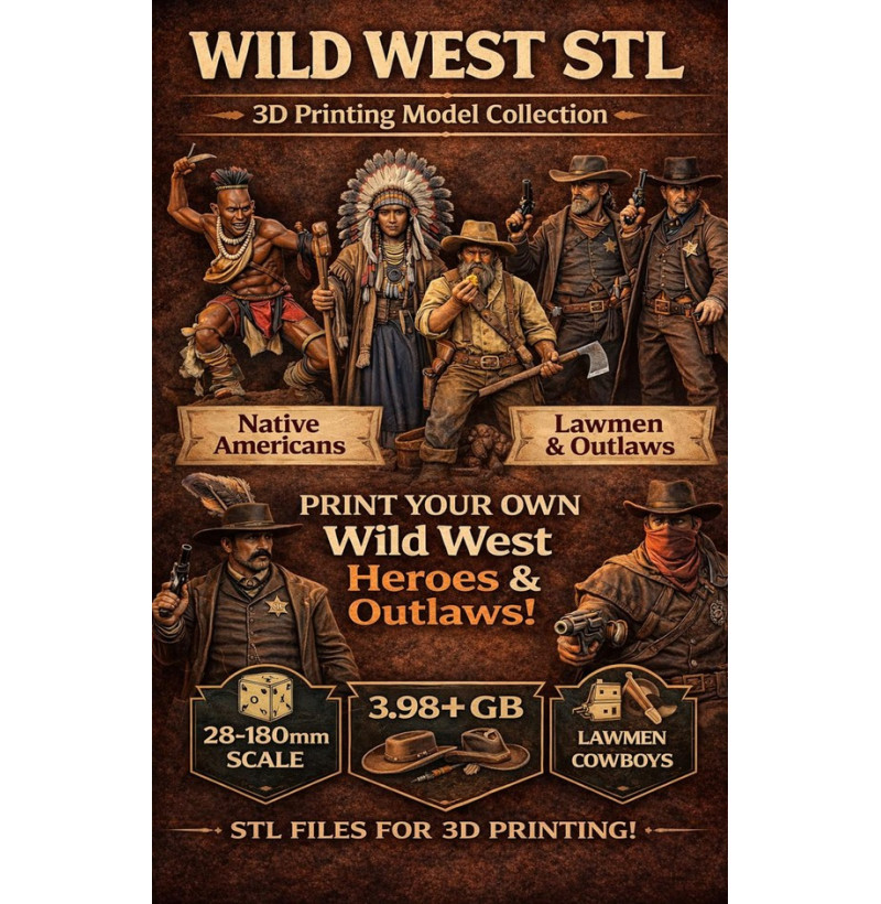 Wild West STL File Bundle for 3D Printing