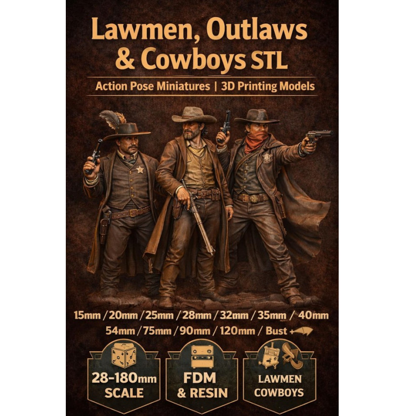 Wild West STL File Bundle for 3D Printing