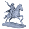Wild West Cowboy on Horse STL – 3D Printable Western Miniature