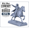 Wild West Cowboy on Horse STL – 3D Printable Western Miniature