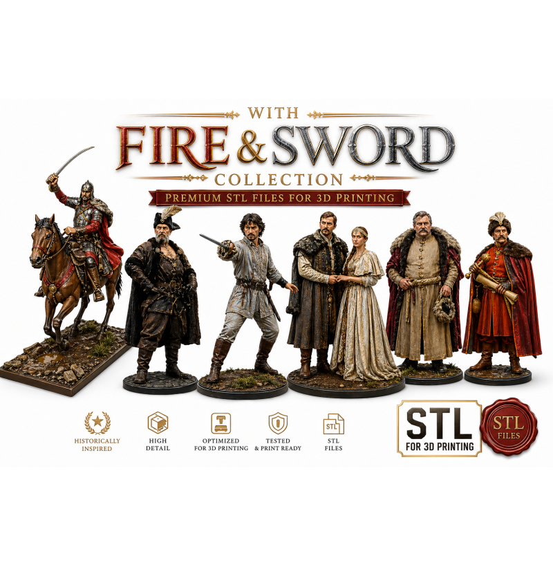 With Fire & Sword STL Collection for 3D Printing