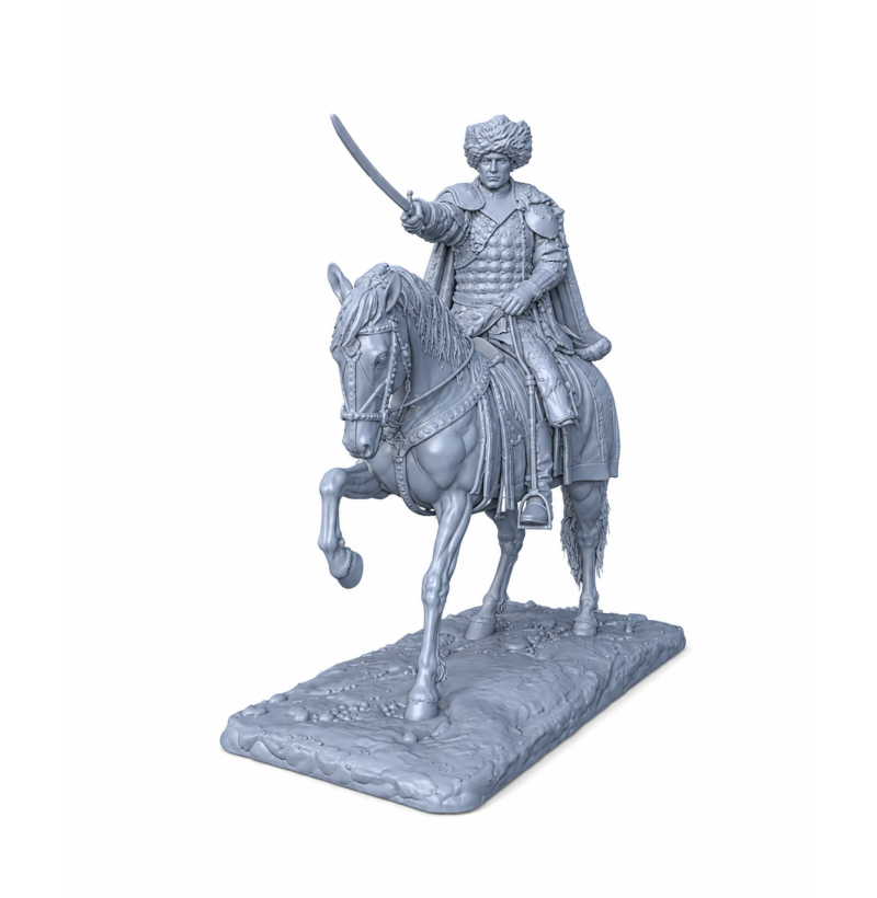 Mounted Polish-Lithuanian Nobleman STL File for 3D Printing