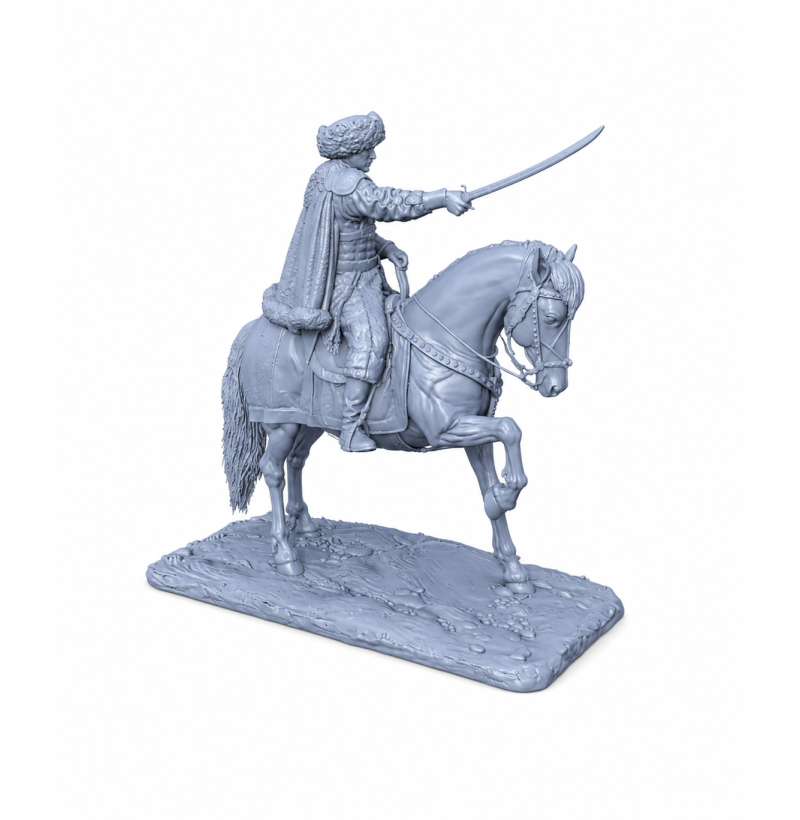 Mounted Polish-Lithuanian Nobleman STL File for 3D Printing