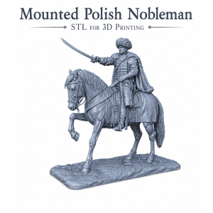 Mounted Polish Nobleman STL File for 3D Printing