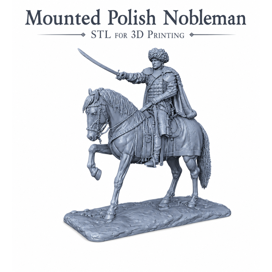 Mounted Polish Nobleman STL File for 3D Printing Mounted Polish Nobleman STL File for 3D Printing