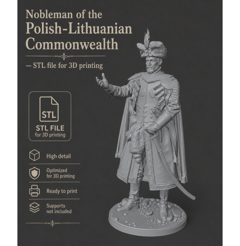 Polish-Lithuanian Nobleman STL File for 3D Printing