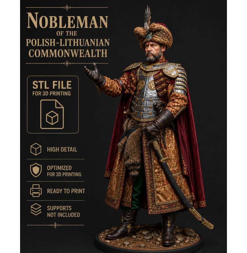 Polish-Lithuanian Nobleman STL File for 3D Printing