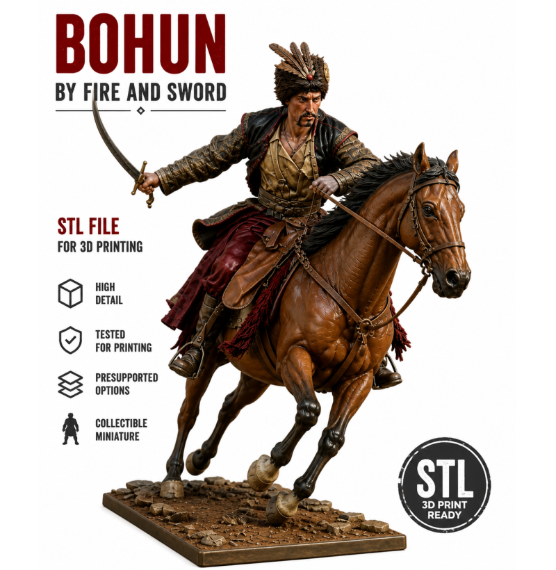 Bohun Cossack Cavalry STL File for 3D Printing