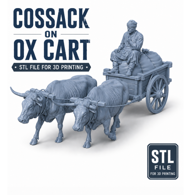 Ox Cart STL Model for 3D Printing