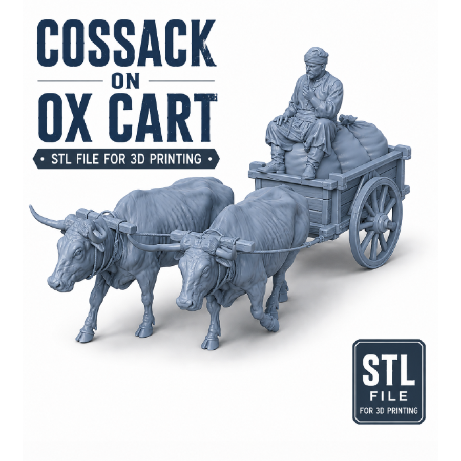 Ox Cart STL Model for 3D Printing Ox Cart STL Model for 3D Printing