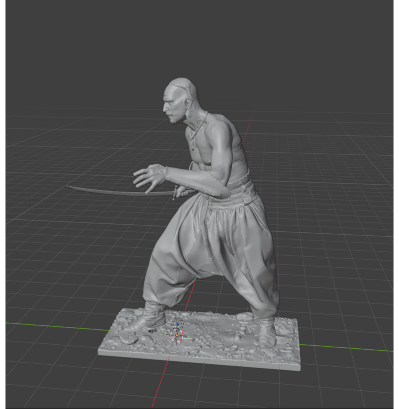 Zaporizhian Cossack Warrior — Realistic STL Model for 3D Printing 