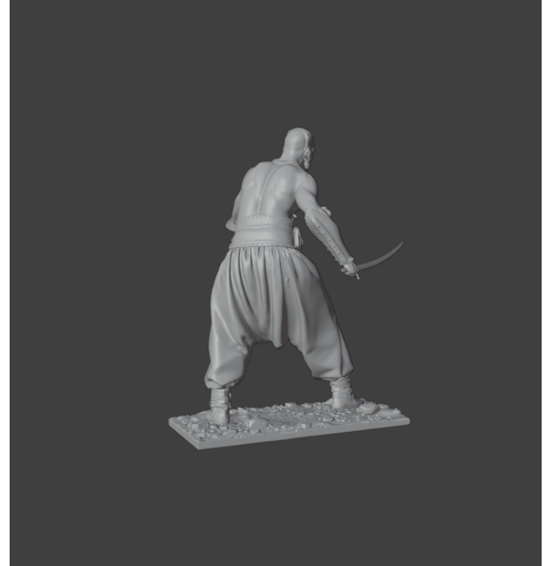 Zaporizhian Cossack Warrior — Realistic STL Model for 3D Printing 