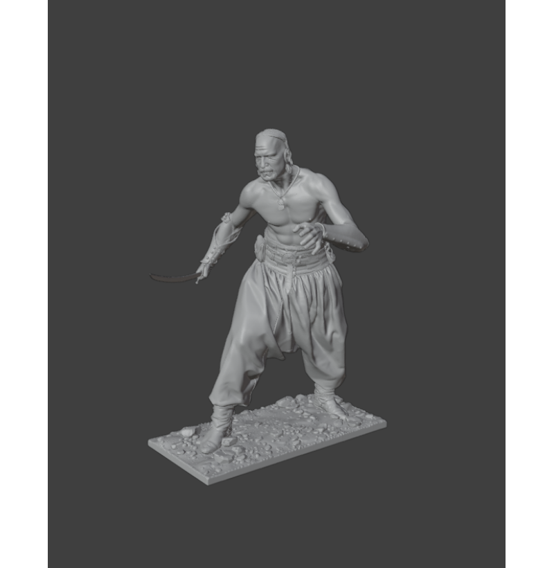 Zaporizhian Cossack Warrior — Realistic STL Model for 3D Printing 