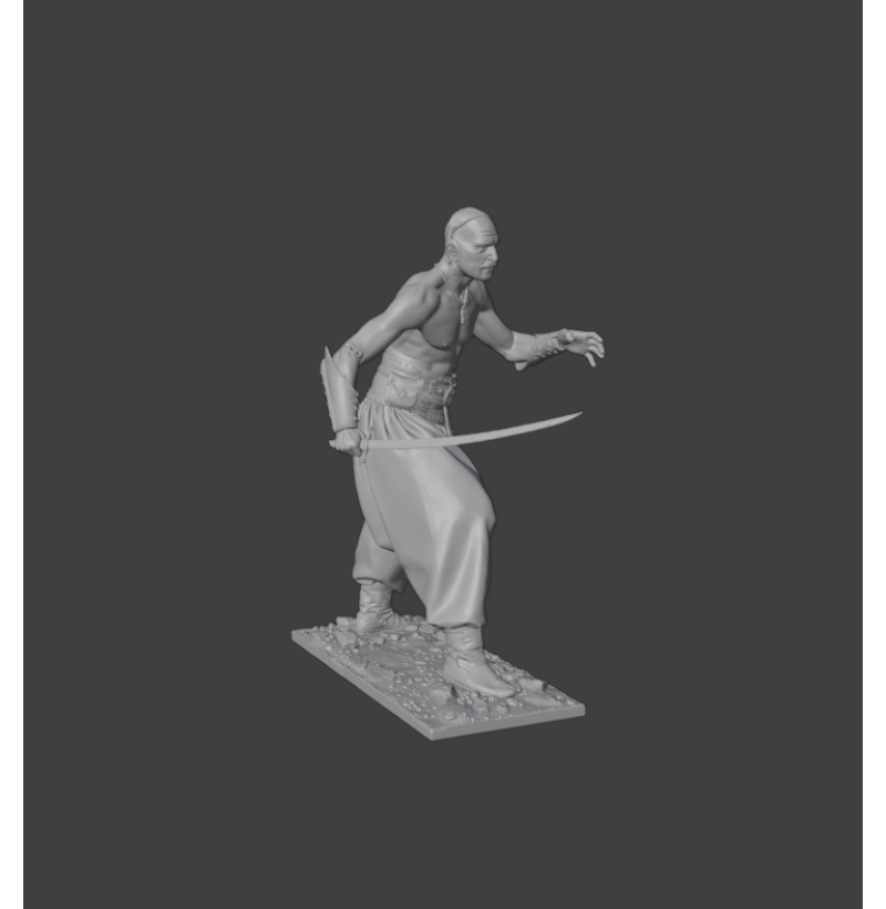 Zaporizhian Cossack Warrior — Realistic STL Model for 3D Printing 