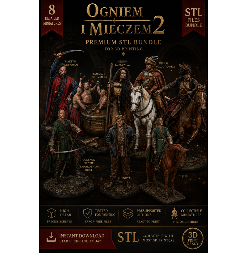 By Fire and Sword 2 Premium STL Bundle for 3D Printing