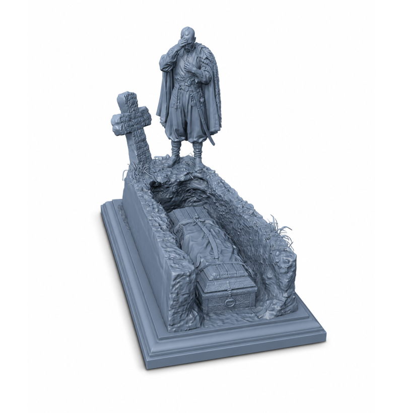 Pobratym Diorama STL Files for 3D Printing – Ukrainian Warrior Tribute Scene