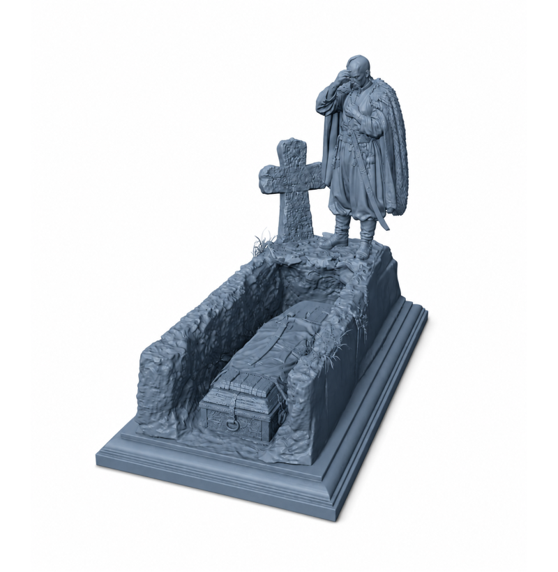 Pobratym Diorama STL Files for 3D Printing – Ukrainian Warrior Tribute Scene