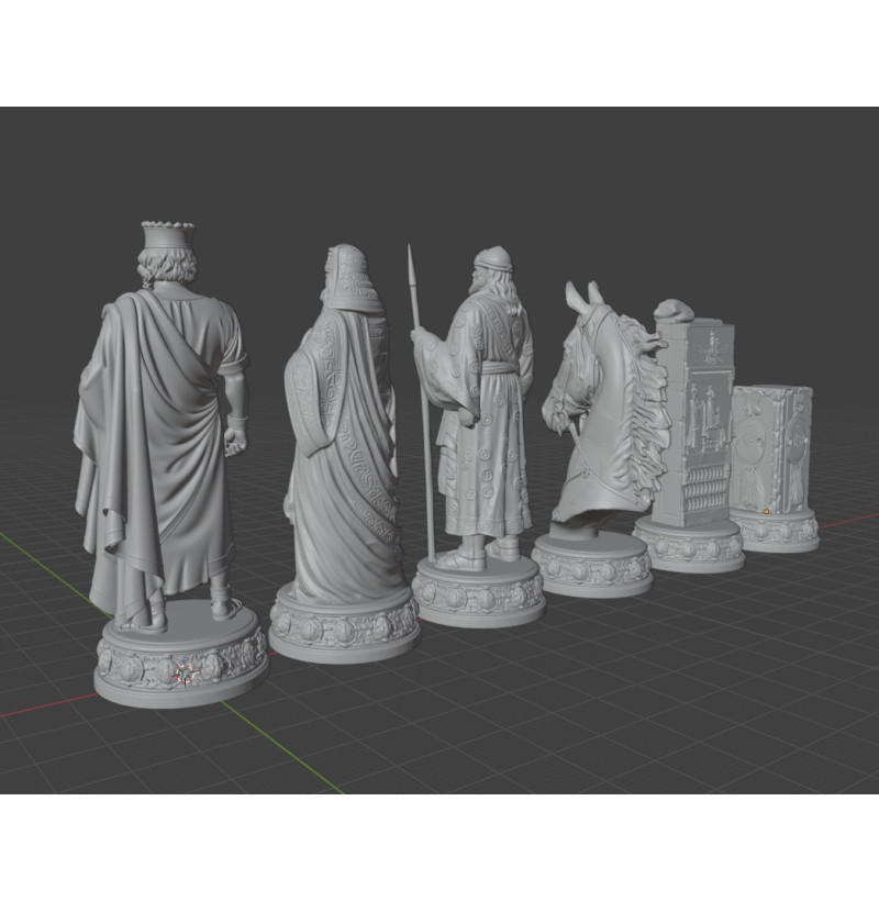 Ancient Persia Chess Set — STL Files for 3D Printing (Instant Download)