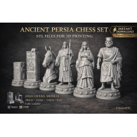 Ancient Persia Chess Set — STL Files for 3D Printing (Instant Download)