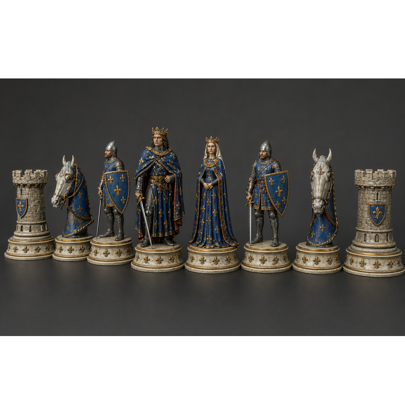 French Army of 1346 — Battle of Crécy Chess Set STL Files for 3D Printing