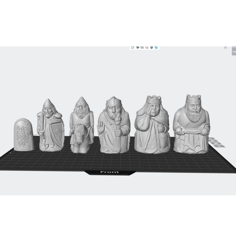 Medieval Viking Chess Set STL – Historical 3D Printable Chess Pieces