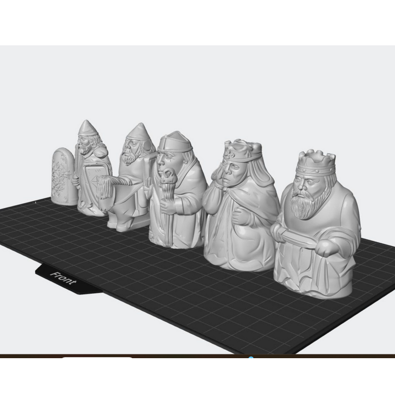 Medieval Viking Chess Set STL – Historical 3D Printable Chess Pieces