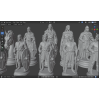 Goth Chess Set STL Files for 3D Printing