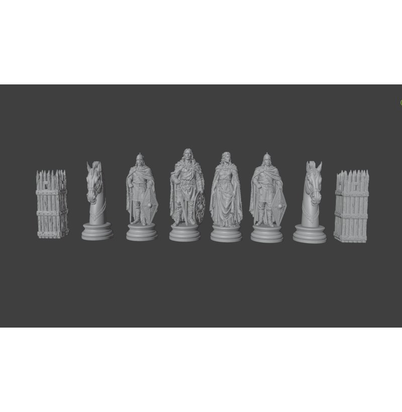Goth Chess Set STL Files for 3D Printing