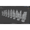 Goth Chess Set STL Files for 3D Printing