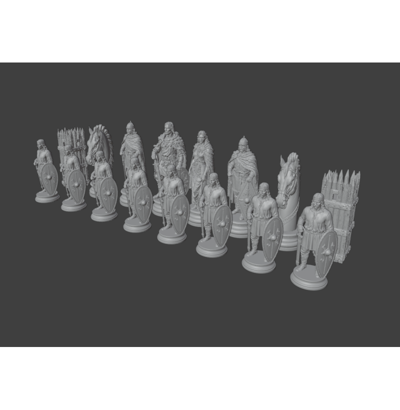 Goth Chess Set STL Files for 3D Printing
