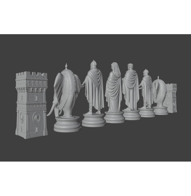 Ancient Carthage Chess Set — STL File for 3D Printing