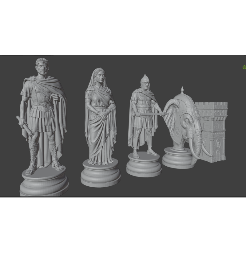 Ancient Carthage Chess Set — STL File for 3D Printing