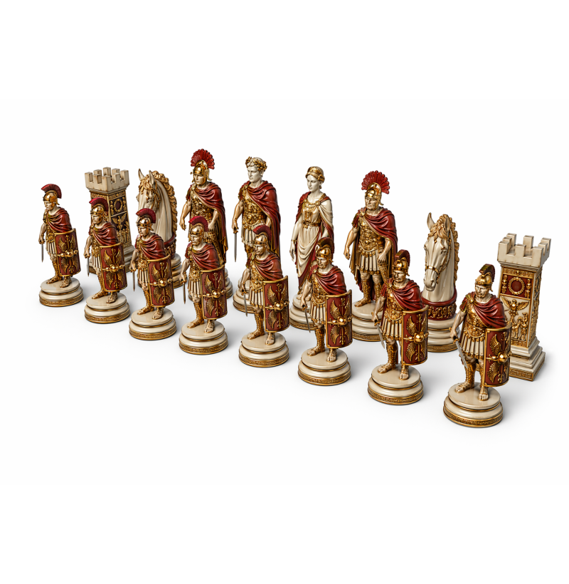 Roman vs Carthage Chess Set STL Files for 3D Printing