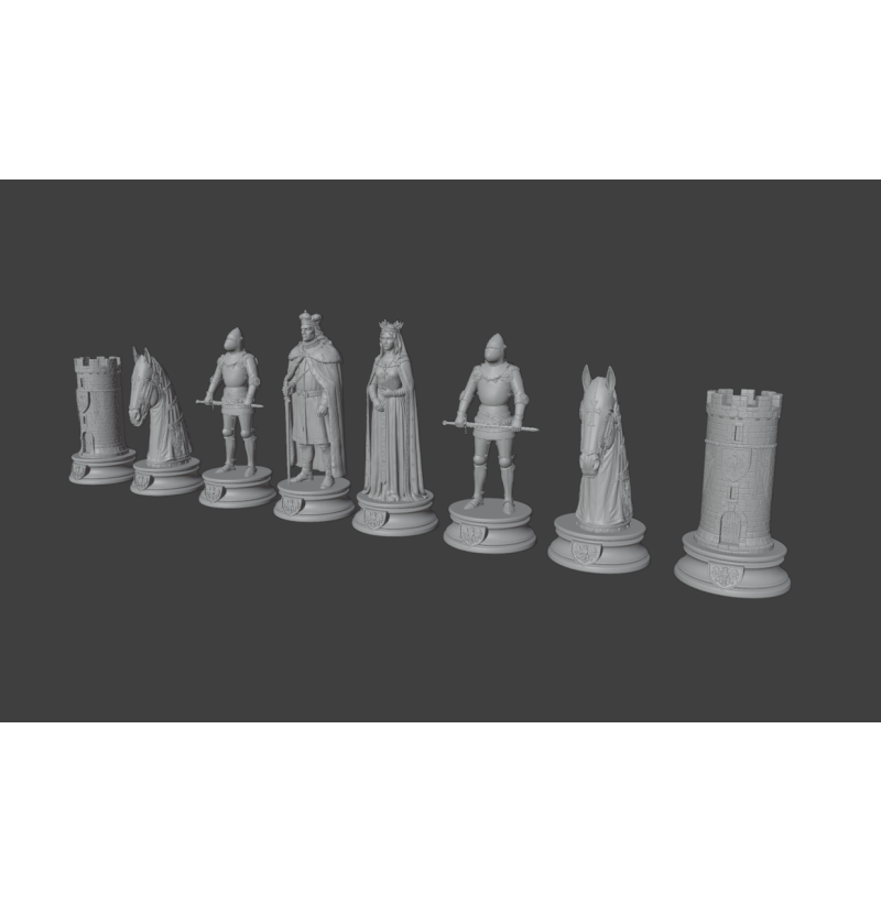 Polish Army 1410 — Grunwald Chess Set STL File for 3D Printing