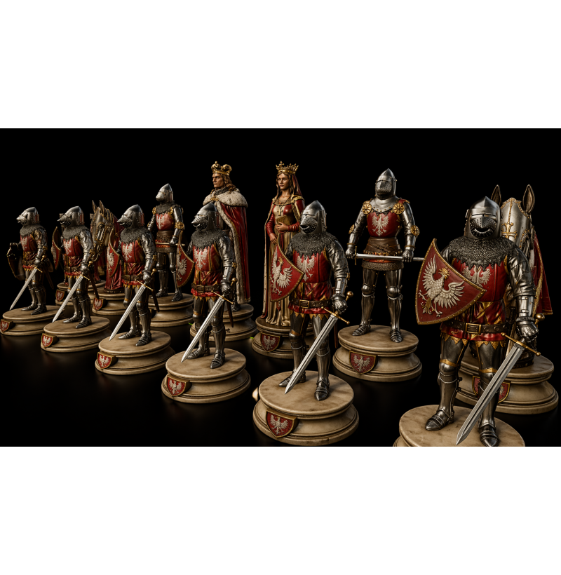 Polish Army 1410 — Grunwald Chess Set STL File for 3D Printing