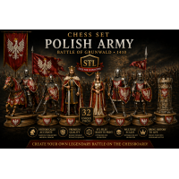 Польская армия 1410 — Шахматный набор Грюнвальд STL файл для 3D печати