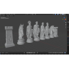 Roman Chess Set STL Files for 3D Printing