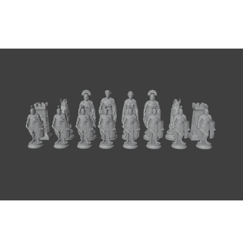 Roman Chess Set STL Files for 3D Printing