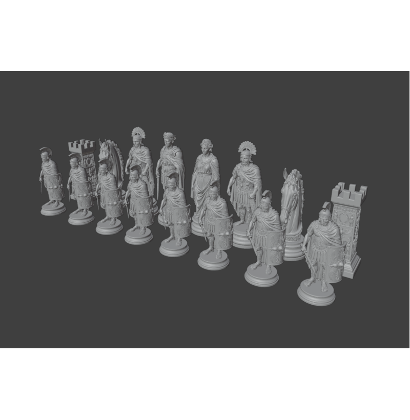 Roman Chess Set STL Files for 3D Printing