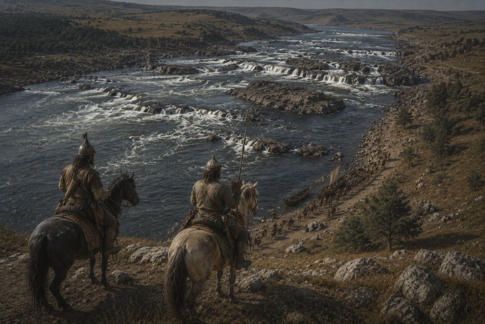 Pechenegs and Sviatoslav at the Dnieper Rapids