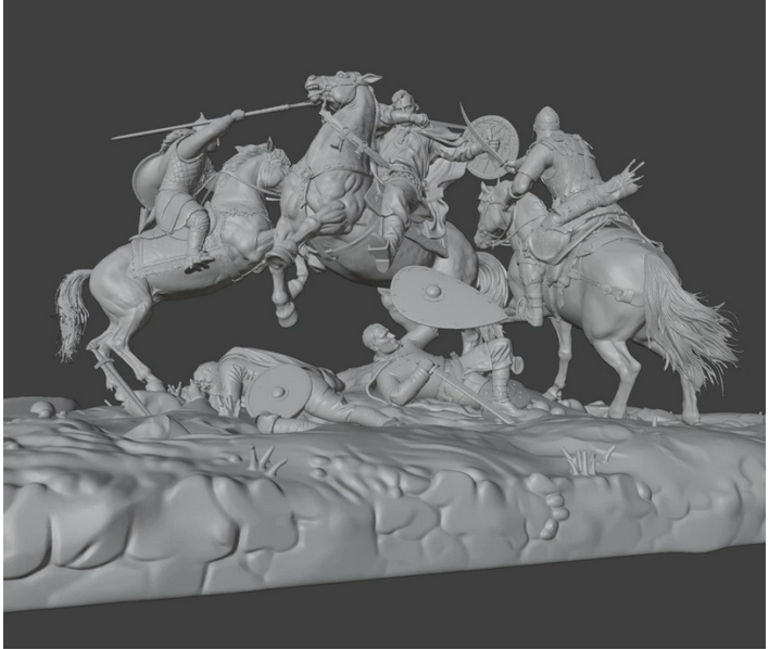 3D printed Sviatoslav diorama